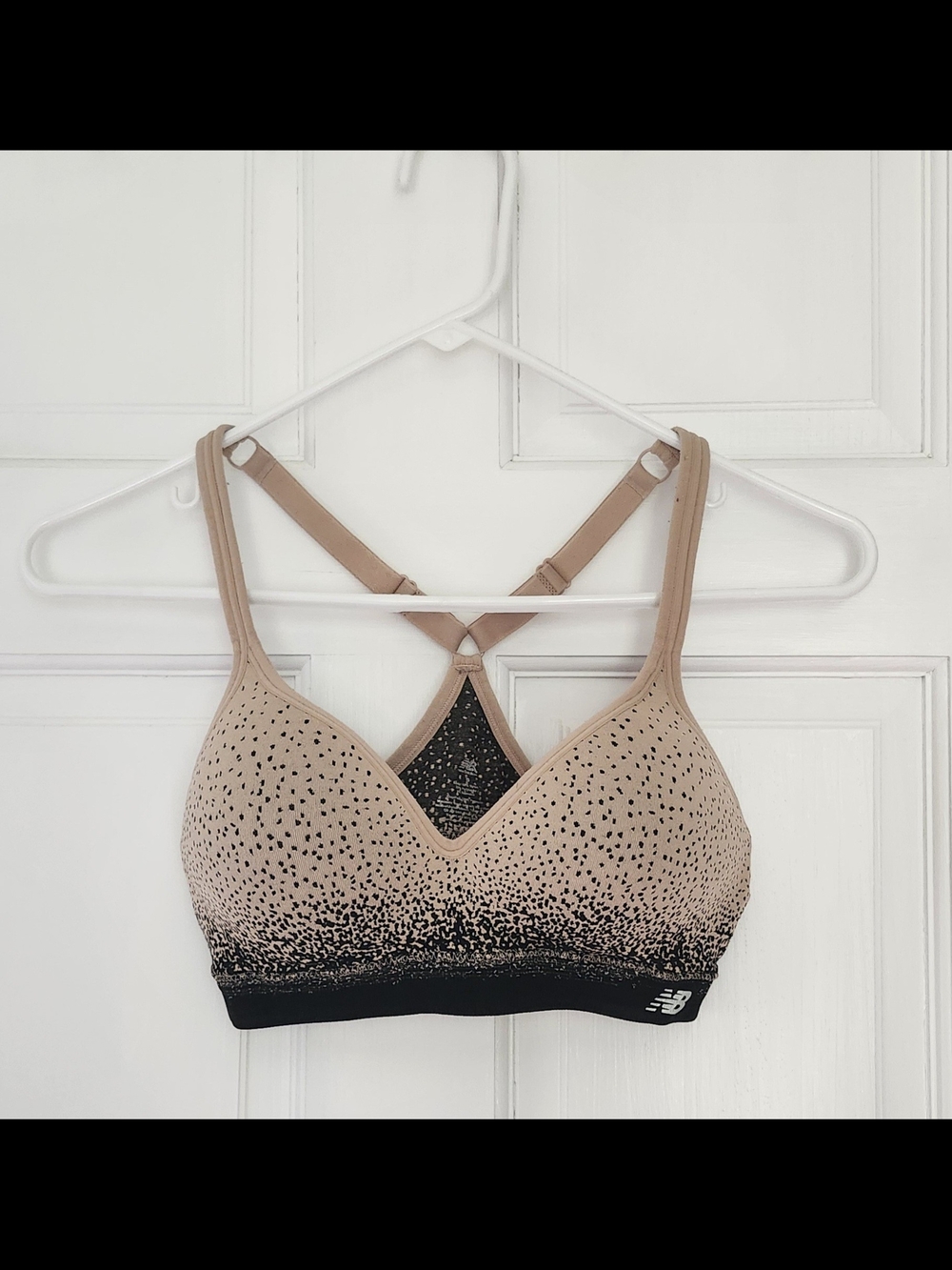 New Balance Nude and Black Ombre Wireless Sports Bra
